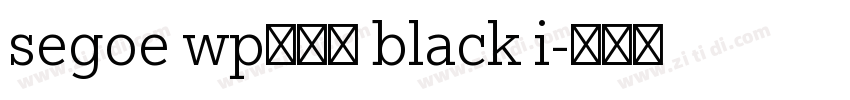 segoe wp兰亭黑 black i字体转换